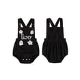 thumbnail image 2 of RUINIXCW Baby Boy Girl My First Halloween Outfit Romper Overalls Baby Summer Fall Clothes 0 3 6 12 18 Months Cute Ghost Spider Letter Embroidery Sleeveless Jumpsuit Playsuit, 2 of 9