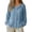 Light Blue, variant on Cmfcve Long Sleeve Gauze Shirts for Women Collar Button Down Shirts Summer Sheer Mesh Beach Cover Up Tops