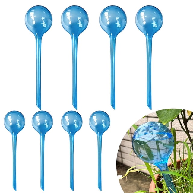 Globos para plantas con autorriego, diseño transparente que mantiene la humedad, 8 piezas, ideales para jardines interiores y exteriores, plantas de patio, cestas colgantes, material de PVC no