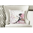 thumbnail image 4 of Ambesonne Fantasy Throw Pillow Cover 2 Pack, Butterfly Lady in Flowers, 16", Multicolor, 4 of 6