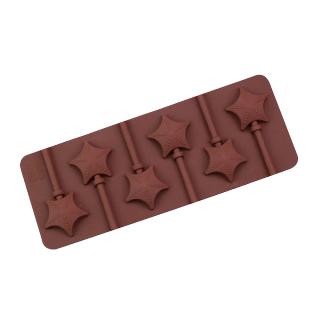 Molde de silicona para piruletas de 8 cavidades, 24 x 19,5 cm, antiadherente y reutilizable para hacer chocolate, caramelos, gominolas, gelatina y cubitos de hielo