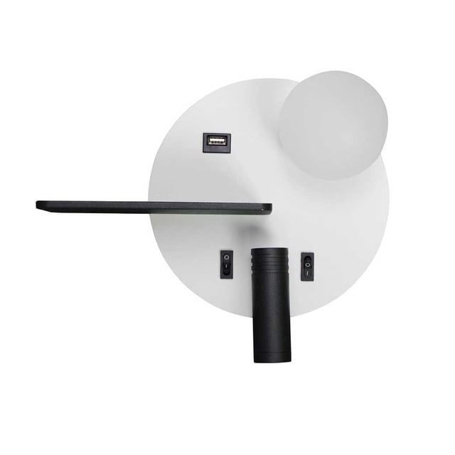 Wosthever Luz de pared para cabecera, linterna ajustable montada en la pared, lámpara de lectura para estudio de dormitorio, herramienta de Iluminación y accesorios Negro Izquierda Tipo 2