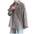 thumbnail image 4 of Ahabrexf Sleeves for Men, Casual Turndown Collar Button Pocket Plaid Long Sleeve Shirt, 4 of 8