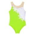 thumbnail image 3 of Jizyo Kids Girls Sleeveless Shiny Sequins Ballet Leotard Faux Diamonds Gymnastics Jumpsuit Dancewear Fluorescent Yellow 8, 3 of 5