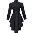 thumbnail image 5 of Women's Steampunk Victorian Jacket Coat Medieval Vintage Gothic Tailcoat Long Sleeve Tuxedo Shirt, 5 of 7