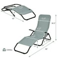 thumbnail image 4 of Costway 2 PCS Patio Folding Lounge Chair Rocker Zero Gravity Sun-Chair Recliner, 4 of 10