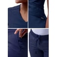 thumbnail image 5 of Adar Pro Scrub Set for Women - Tailored V-Neck Scrub Top & Tailored Yoga Scrub Pants - P9100 - Rich Navy - XL, 5 of 7