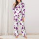 thumbnail image 2 of Fotbe Orchids Flowers Conjunto de Pijama de Manga Larga para Mujer con Estampado, Ropa de Dormir de 2 Piezas, Conjunto de Casa Suave y Cómodo con Bolsillos-X-Large, 2 of 7