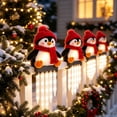 thumbnail image 4 of Lighted Christmas Icicle Decor, Penguin Outdoor Porch Lights, Winter Holiday Decorations with Light, 4 of 6