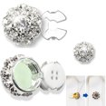 thumbnail image 3 of Wojeull Rhinestone Button Covers Buttons For Clothing Detachable Shirt Button Clips Buttons Jewelry Button Snaps With Pliers For Dress Suit Tux Shirt Accessories 1pc, 3 of 3