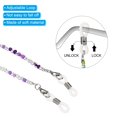 thumbnail image 4 of Uxcell Eyeglass Strap 4 Pack Adjustable Eye Glasses Holder Chains Beaded Sunglasses Eyewear Retainer Purple Mixed Color, 4 of 6