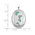 thumbnail image 3 of Collier Pendentif Médaillon Trèfle Vert en Argent Sterling avec Chaîne, 3 of 4