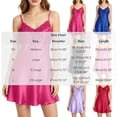 thumbnail image 3 of Shrysg Women's Satin Silk Sleepwear Sexy Lingerie Nightgown Sleeveless V Neck A-Line Chemise with Floral Lace Trim Black, 3 of 6