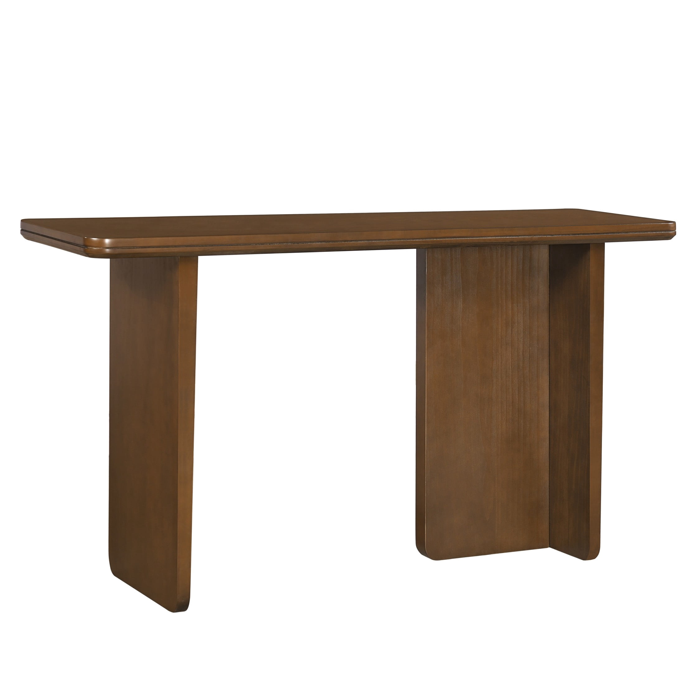 Christopher Knight Home 55" Modern Rectangle Rounded Edge Console Table, MDF Wood, Walnut