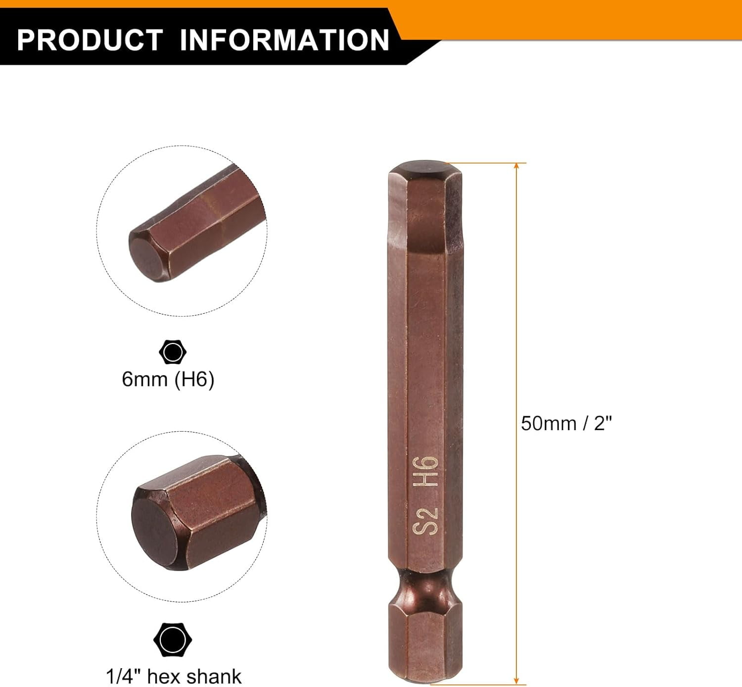 MKEUDQ-5pcs Hex Head Wrench Drill Bit 3mm(H3) Metric 1/4" Hex Shank 3"(75mm) Length S2 Steel Magnetic Impact Drivers Screwdriver Bit Industrial Grade Hexagon Electric Drill Bits