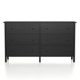 thumbnail image 3 of Furniture of America Gabriel 6-Drawer Dresser, Black, 3 of 4