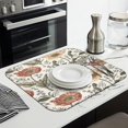 thumbnail image 3 of Microfibre Drying Mat for Kitchen Vintage Flowers Rustic (52) Dish Drying Drainer Mat Absorbent Drying Mat Washing Up for Glass, Plate & Cup 16inch X 18inch, 3 of 7