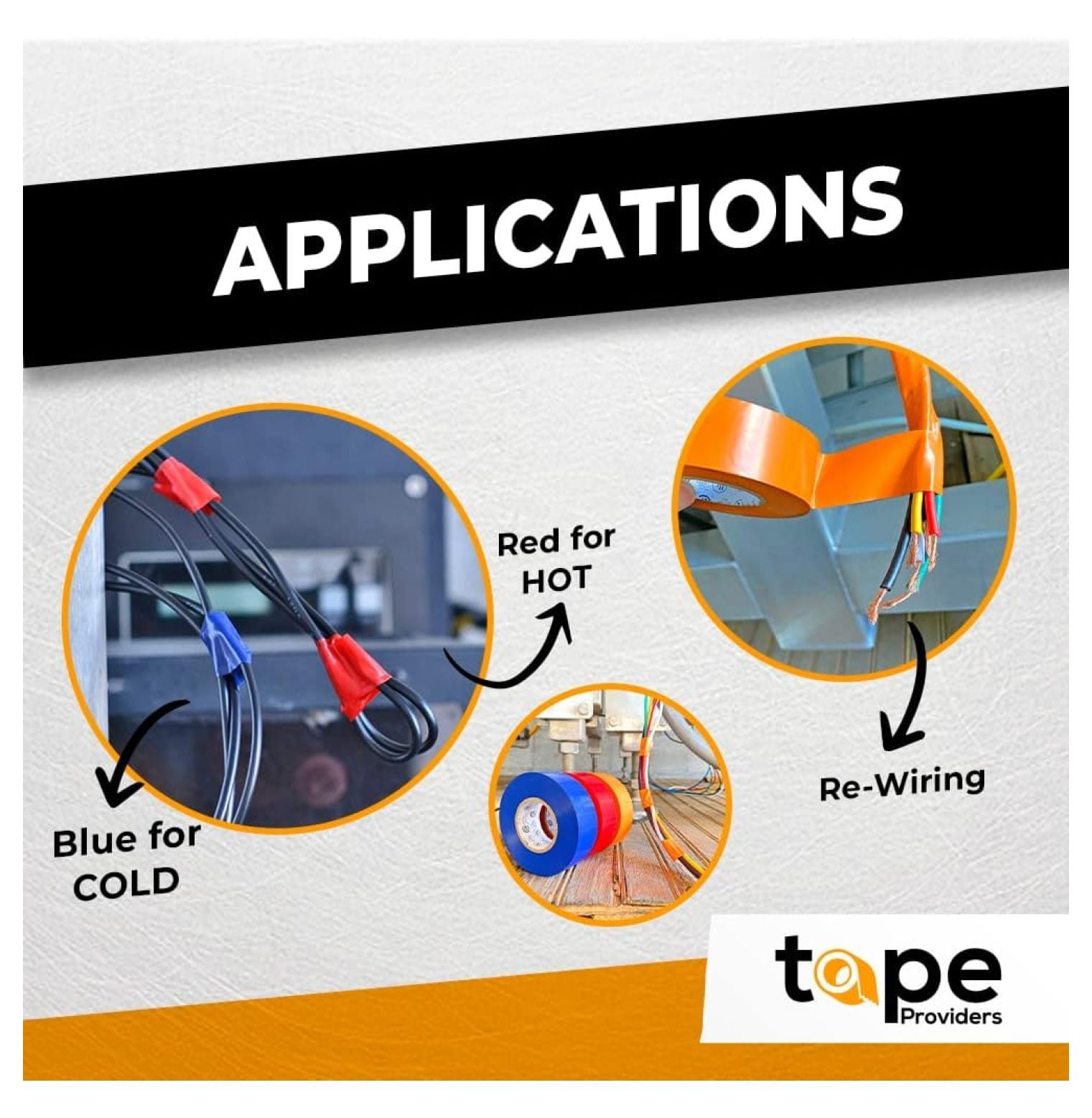 WOD ETC766 Professional Grade General Purpose Blue Electrical Tape UL/CSA Listed . Vinyl Rubber Adhesive Electrical Tape: 1.5 inch X 66 ft - Use at No More Than 600V & 176F (Pack of 10)