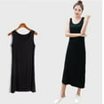 thumbnail image 2 of Cathalem Nightgowns for Women Plus Size Sleeveless Women's Dress Slips Basic Adjustable Spaghetti Strap Cami Under Dress (Black,XL), 2 of 6