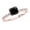 Rose Gold, variant on 1.15 Carat t.w Floating Prong Set Round Diamond Engagement Ring w/a 1 Carat Princess Cut Black Diamond Heirloom Quality 14K White Gold Natural Diamond Size-7