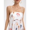 thumbnail image 2 of Women's Printed Square Neck Cami Maxi Dress with Tiered Stretch Bodice Not Lined 100% Polyester Fabric Comfort, 2 of 11
