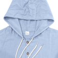 thumbnail image 4 of IWRICH Men's 2 Pieces Linen Set Casual Long Sleeve Button down Hoodies Beach Loose Fir Pants Summer Outfits Light Blue XXL, 4 of 9
