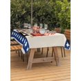 thumbnail image 3 of Outdoor Tablecloth with Umbrella Hole for Patio/Picnic/Party/Camping, Vintage Truck 4th of July Waterproof Table Cloth Rectangle Table Cover Washable, Blue Star Beige Independence Day (52"x 70"), 3 of 9