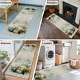 thumbnail image 5 of Vintage Oil Light 2'x6' Runner Rugs for Hallway Kitchen Bedside Non Slip Washable, Spring Flowers Leaves Candles Retro Entryway Rug Runners with Rubber Backing, Long Carpet Runner for Laundry Room, 5 of 8