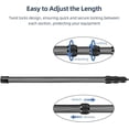 thumbnail image 4 of YISITIAN Handheld Microphone Boom Arm 4-Section Extendable Mic Arm Carbon Fiber Boom Pole for Microphones 1/4 Inch Screw & Thread with Foam Grip Twist Locks Max. Length 155cm/61in CJ919-19293, 4 of 9