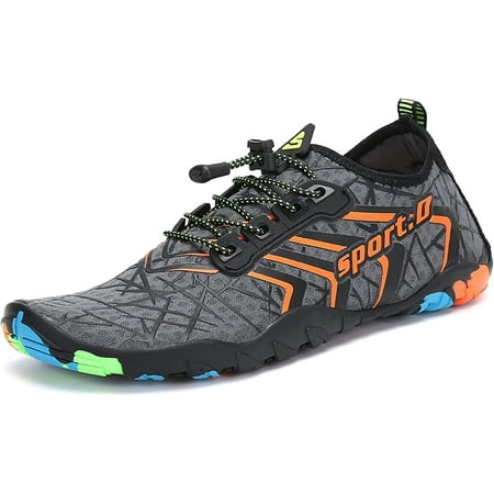 

Mens Womens Water Shoes Quick Dry for Diving Surf Beach Walking Slate Grey (Feet Long 246mm)