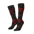 thumbnail image 2 of Bingfone Compression Socks for Women and Men Long Socks for Running Athletic Cycling Nurse-Roses, 2 of 8