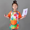 thumbnail image 4 of Artist 𝐂ostume for Kids Children's Art Overalls Apron Painting Supplies Toddler Short Sleeves 𝗪aterproof Smocks, 4 of 4