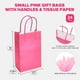 thumbnail image 3 of Bolsas de regalo DjinnGlory de papel rosa intenso con asas, paquete de 24, 3 of 8