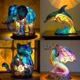 thumbnail image 4 of New Animal Table Lamp Series Stained Night Light Retro Desk Lamp Gift, 4 of 5