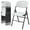 White, variant on Matladin 2-Pack Folding Chairs, Portable HDPE Plastic Seat with Steel Frame, Heavy Duty Foldable Chair for Outdoors, White