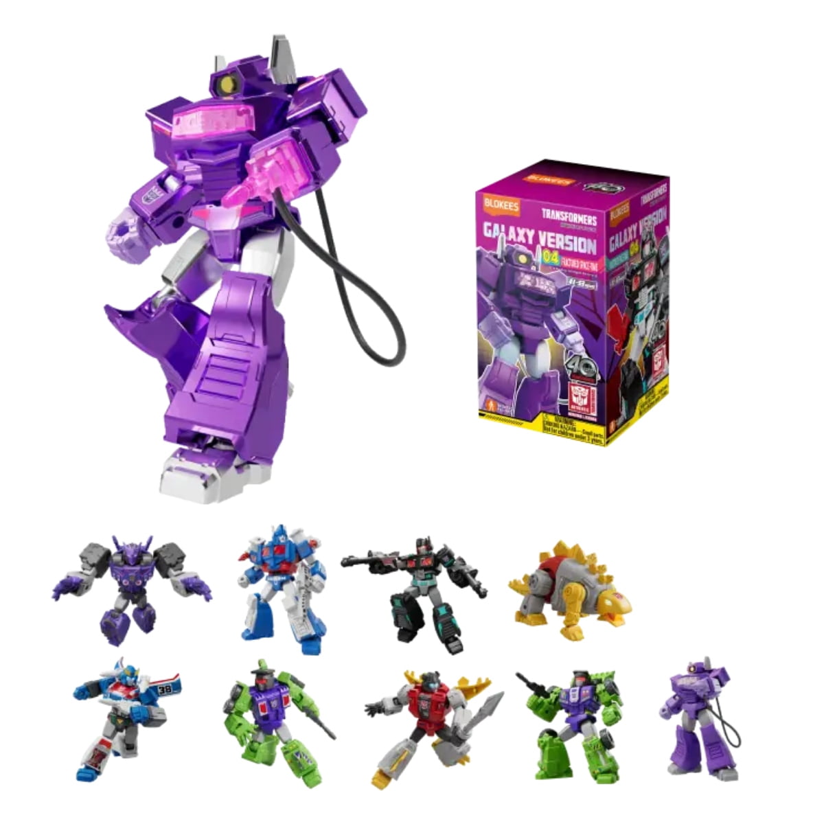 Transformers Generation 1 Blokees Galaxy Series 4 Box of 9 Mystery Model Kits