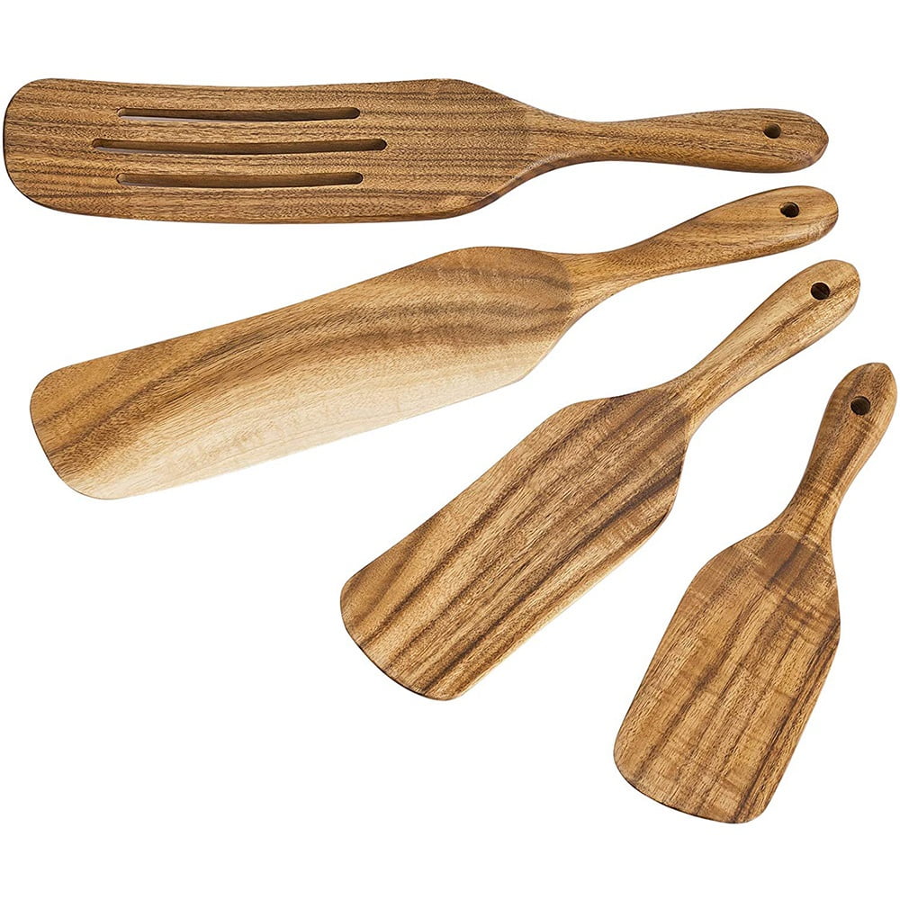 Spurtle Set,Teak Wood Kitchen Utensils Set,Cooking Utensils,Spurtles