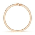 thumbnail image 2 of Angara Natural Diamond Heart Shaped Promise Ring in 14K Rose Gold for Women - Diamond Jewelry for April Born | 1.5mm Round Diamond Ring (Ring Size = 4.5), 2 of 10