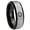 Gray And Black Beveled Edge, variant on Supernatural Beveled Edge Gray And Black Tungsten Men Ring 10MM