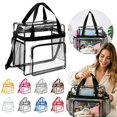 thumbnail image 4 of Clear Bag for Stadium Events, Clear Backpack, Clear Purse, Clear Tote Bag, Clear Crossbody Bag With Storage Compartment for Sports Games Gym Work Travel, 4 of 10
