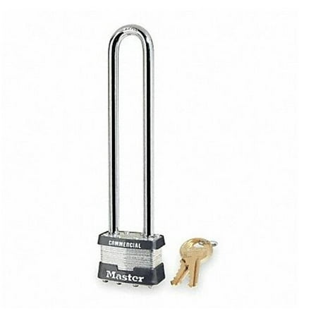 MASTER LOCK Keyed Padlock, 3/4 in,Rectangle,Silver