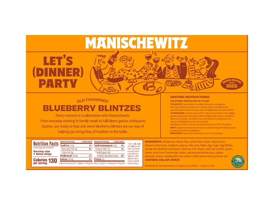 Manischewitz Blueberry Blintzes, 13 oz