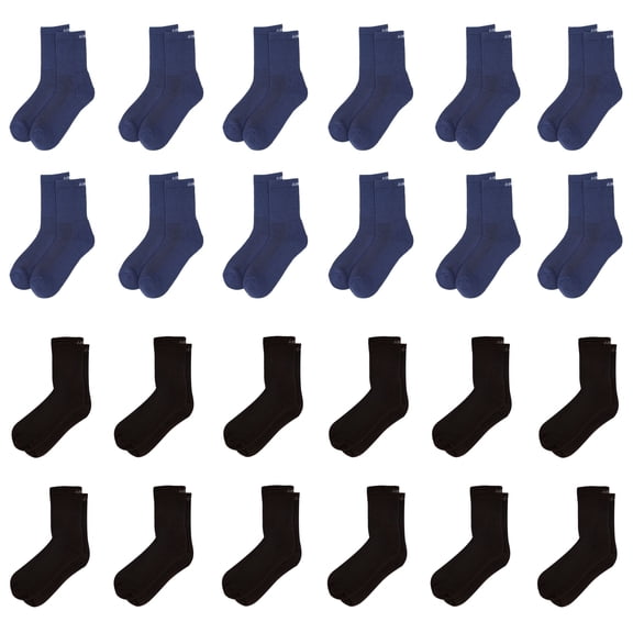 Air Garb Brown Crew Length Cushioned Cotton Socks for Men and Women Free Size - Pack of 24