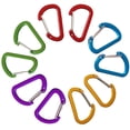 thumbnail image 1 of 10PCS Keychain Clips Mini Carabiner - 1 5/8inch Small Aluminum Durable Quick Release Auto Locking D-shape Spring Loaded Wire Gate Clip for Home, Rv, Camping, Fishing, Hiking, Traveling and Sports, 1 of 5