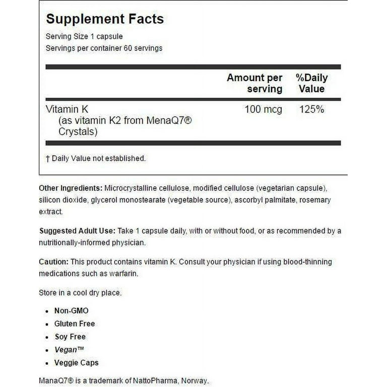 Vitamin K2 1% MK-7 Powder 9mg - Cardiovascular Support (10 grams), Size: 10 Grams (0.4 oz), Other