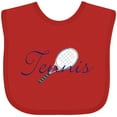 thumbnail image 3 of Inktastic Tennis Sports Racquet Boys or Girls Baby Bib, 3 of 4