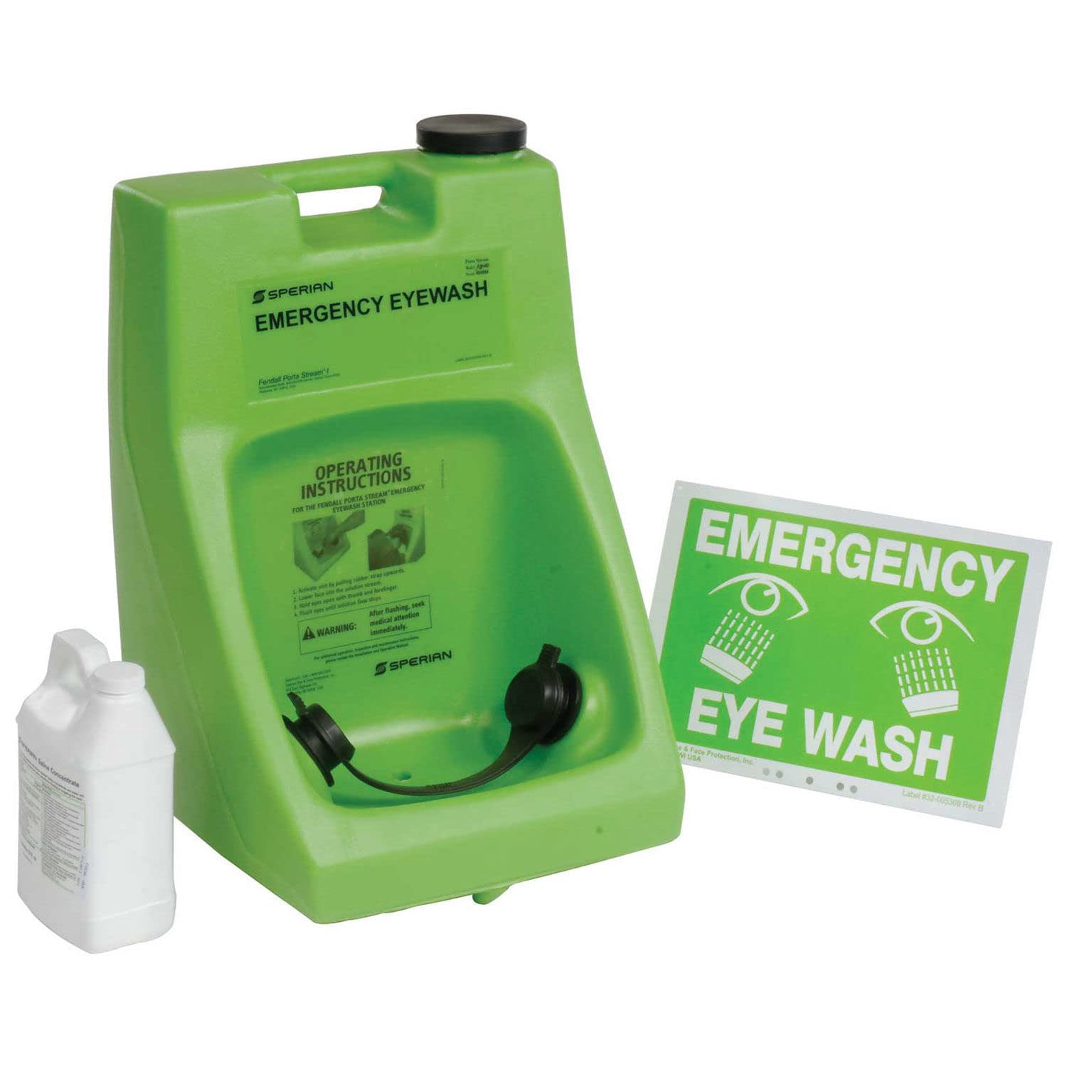 Fend-all Porta Stream I Portable Gravity Fed Eye Wash Station With 70 Ounce Saline Concentrate