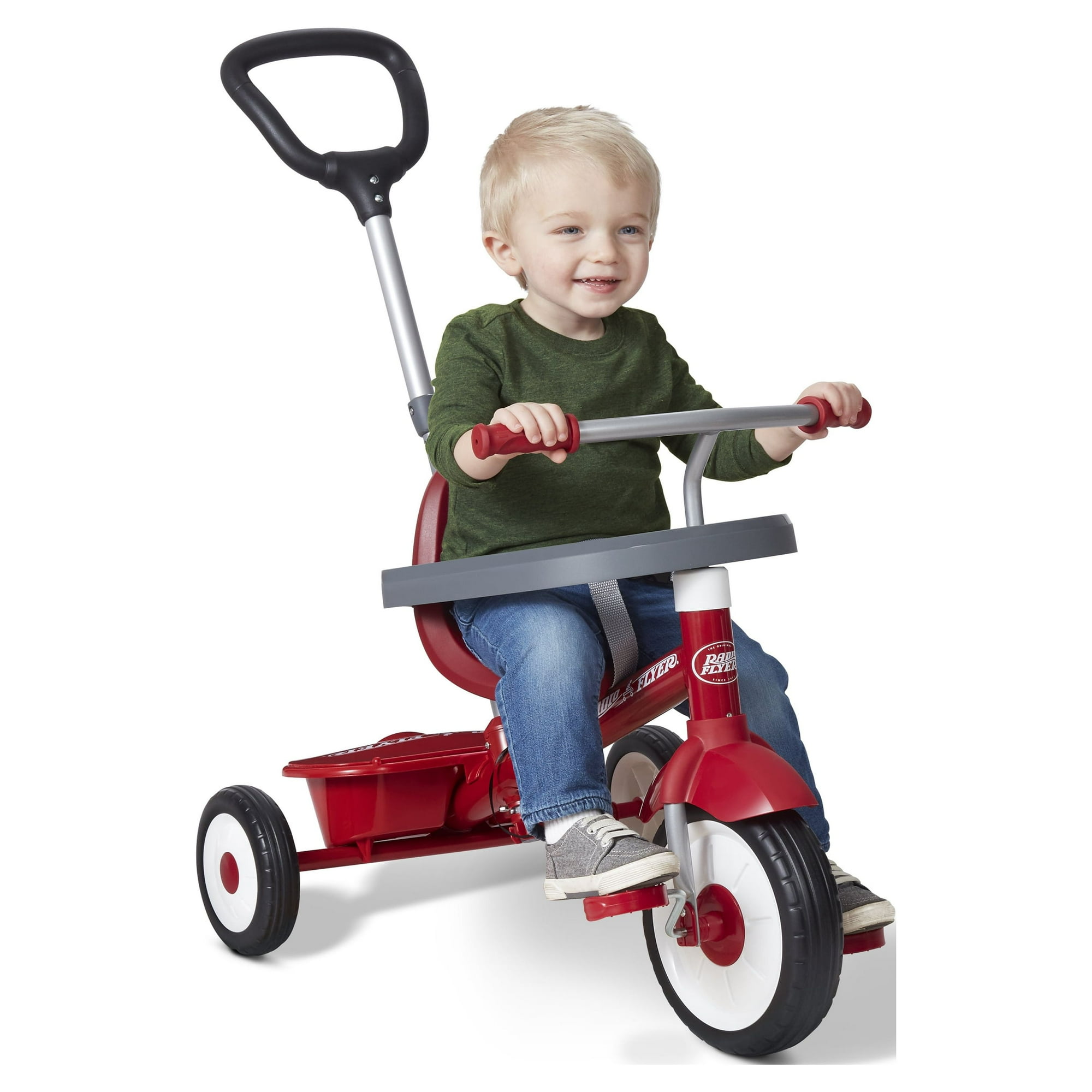 Radio Flyer 3-in-1 Trike with Adjustable Handle for Ages 1.5 to 5