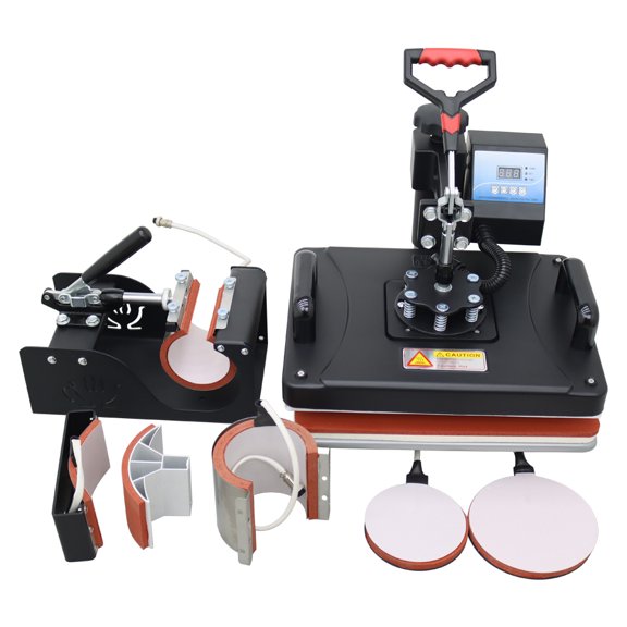 INTSUPERMAI 6 in 1 Heat Press Machine T-shirt Mug Hat Plate Multifunctional Sublimation Heat Transfer Machine