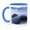 Blue/White, variant on 3drose, New Zealand, South Island, Otago, Moeraki, Moeraki Boulders on Beach, 11oz Mug